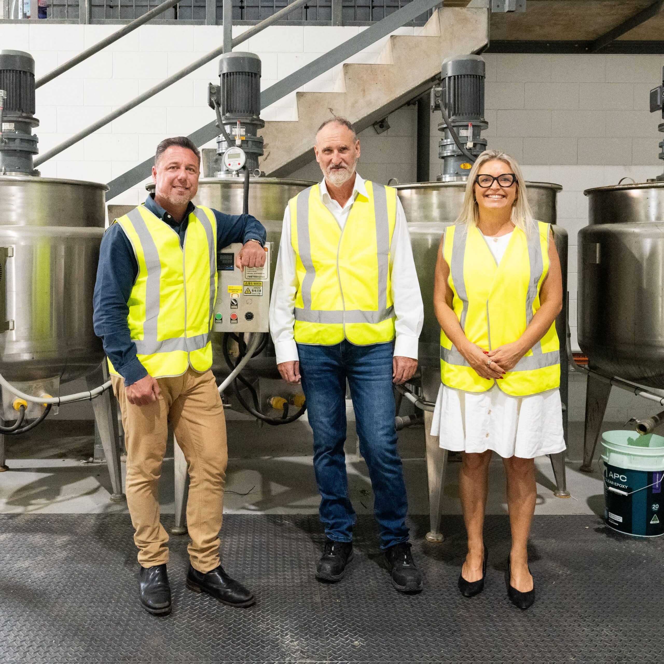 Mayor Nick Dametto, CEO Steve Tilley, Wandarra, CEO Cassandra Cazzulino